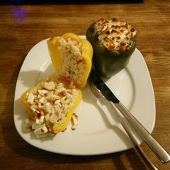 A picture of Pasta Stuffed Bell Pepper.
