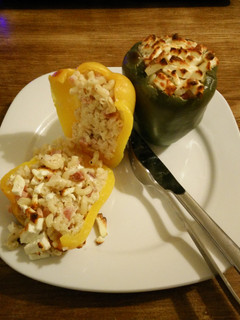 A picture of Pasta Stuffed Bell Pepper.