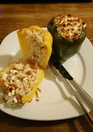 A picture of Pasta Stuffed Bell Pepper.