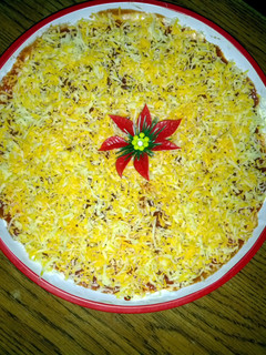 A picture of Moms Taco Dip.
