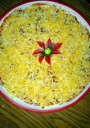 A picture of Moms Taco Dip.