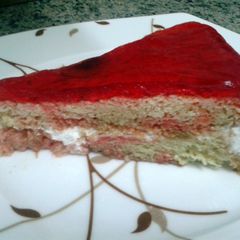 A picture of Upside down Jello Cake.