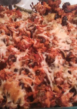 A picture of Ground Turkey Italian Veggie Bake with Baby Yellow Potatoes Or Cauliflower.