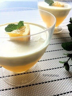 A picture of Easy Two Layer Bavarois Done in 10 Minutes.