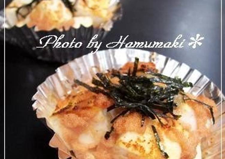 Fried Hanpen Fish Cake with Mentaiko and Mayo for Bento