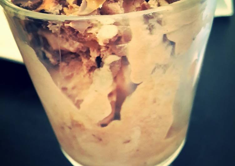 Steps to Cook Super Quick Snickers ice cream