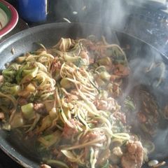 A picture of Guilt free chicken teriyaki (zucchini pasta).