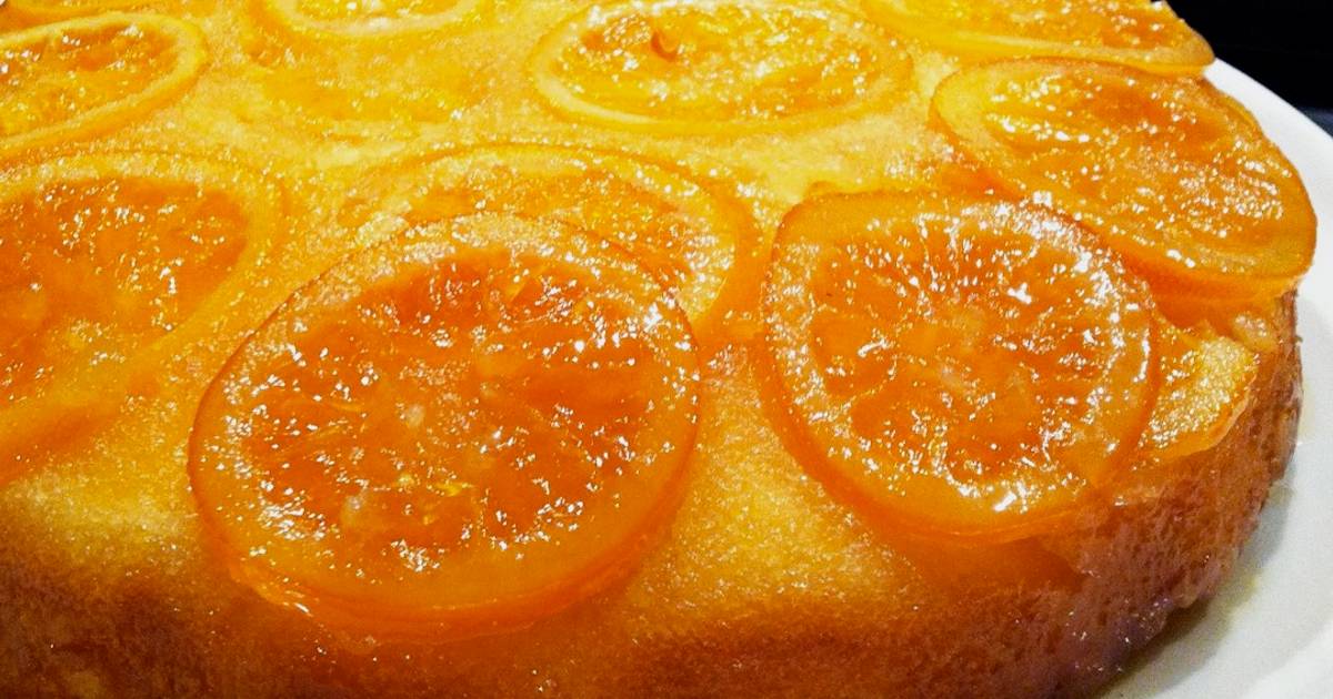 Pastel de naranja invertida Receta de TITOJOAN- Cookpad
