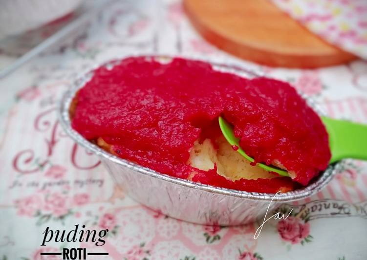 Resep Puding Roti Kulit Buah Naga | Resep Membuat Puding Roti Kulit Buah Naga Yang Enak Dan Mudah