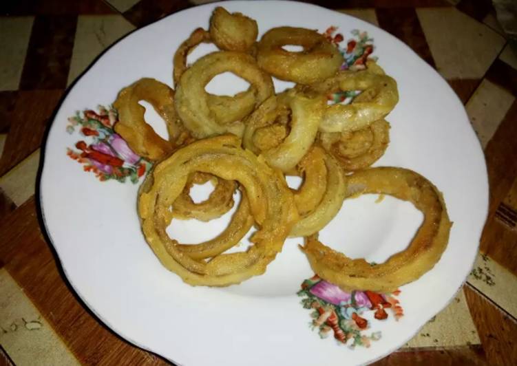 Bagaimana Membuat Onion ring kriuk yang Bisa Manjain Lidah