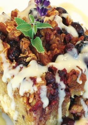 A picture of Bluberry streusel.