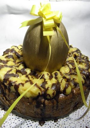 Una foto de Rosca de Pascua al chocolate