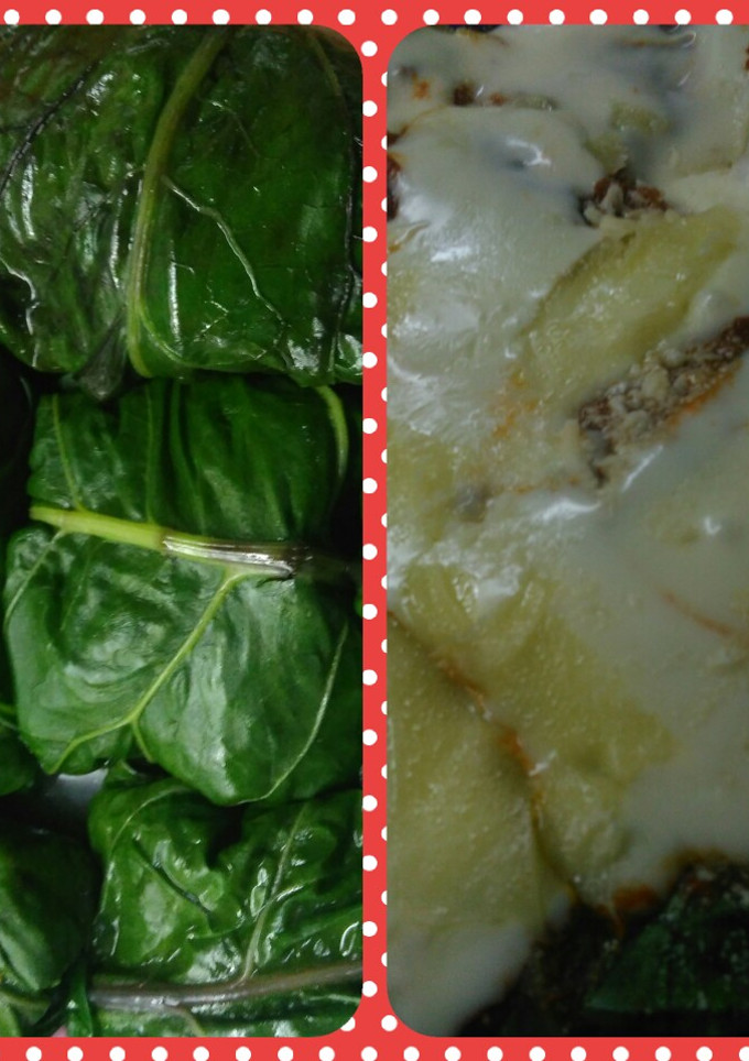 Una foto de Canelones de acelga y carne sin masa sin harina