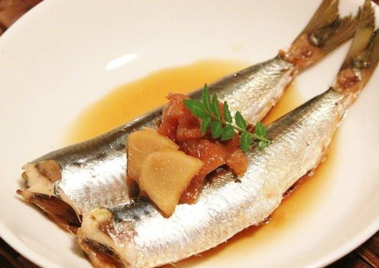 No Fishy Smell! Soft All the Way to the Bones! Sardines Simmered in Umeboshi and Ginger