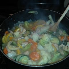 A picture of Chicken Veggie stew.