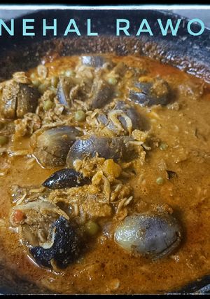 वांग्याचे भरीत सुक्का गोलमा टाकून (Vangyache Bharit Sukka Golma Recipe In Marathi) रेसिपी चे मुख्य फोटो 