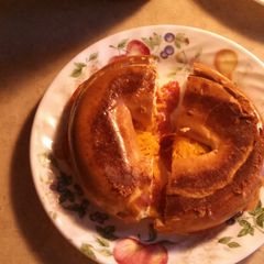 A picture of Grilled cheese and pepperoni bagel.