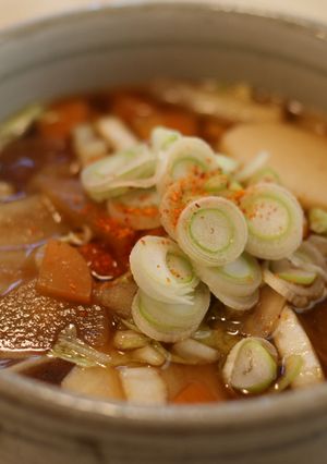 A picture of Warm Kenchin Soba - Perfect for New Year's Eve.