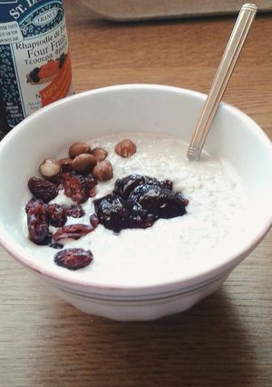 A picture of Hot platter oat flakes.