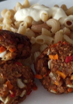 Una foto de Albóndigas de soja texturizada (veganas)