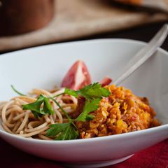 Store Cupboard Lentil & Herb Bolognese A picture of Store Cupboard Lentil & Herb Bolognese.