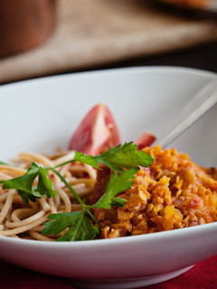 A picture of Store Cupboard Lentil & Herb Bolognese.
