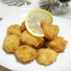 A picture of Delicious Fried Scallops with Mustard.