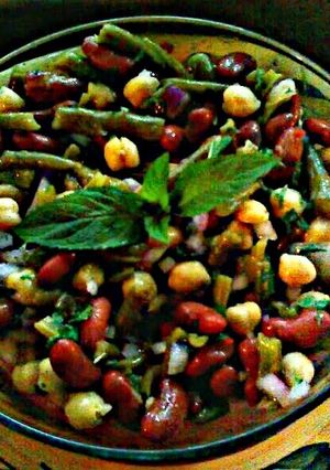 A picture of Lickity Split Three Bean Salad.