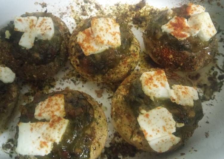 Easiest Way to Make Homemade Feta Baked Mushroom