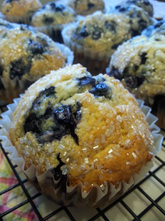 A picture of " Blueberry Muffins " ( made with splenda ).