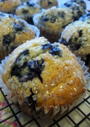 A picture of " Blueberry Muffins " ( made with splenda ).