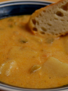 A picture of Slow Cooker Nacho Potato Soup.