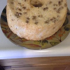 A picture of Applesauce Angel food nut cake.