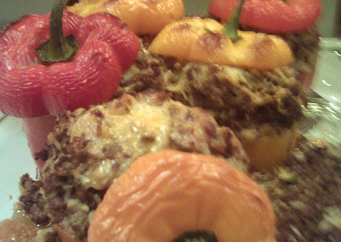 Steps to Prepare Homemade Dad&#39;s Stuffed Peppers