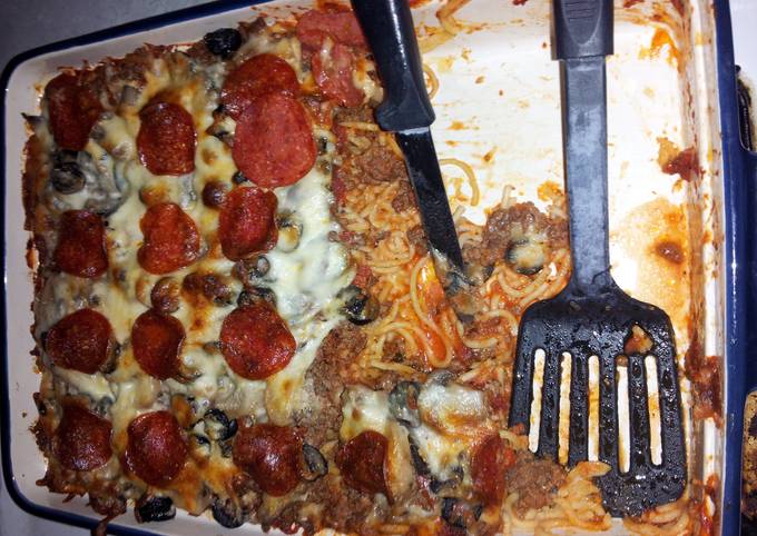 Easiest Way to Prepare Super Quick Homemade Pizza Spaghetti Casserole