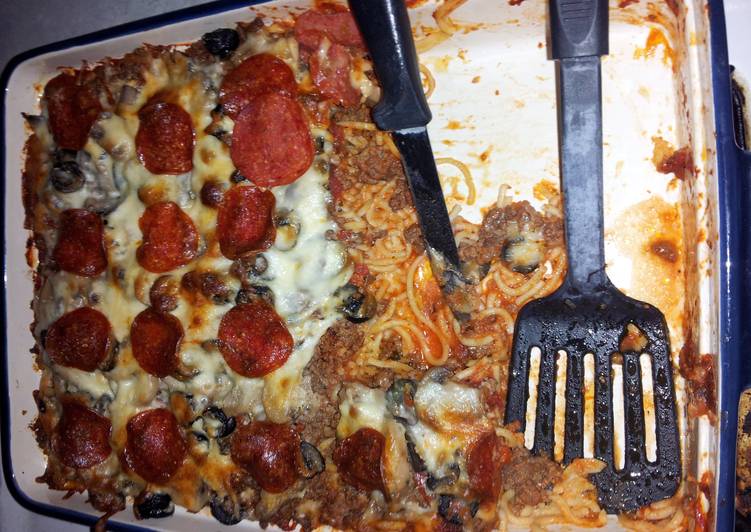 Wednesday Fresh Pizza Spaghetti Casserole