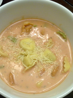 A picture of Tomato Tortellini Soup.
