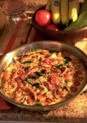 A picture of Sweet Potato and Tomato Frittata.