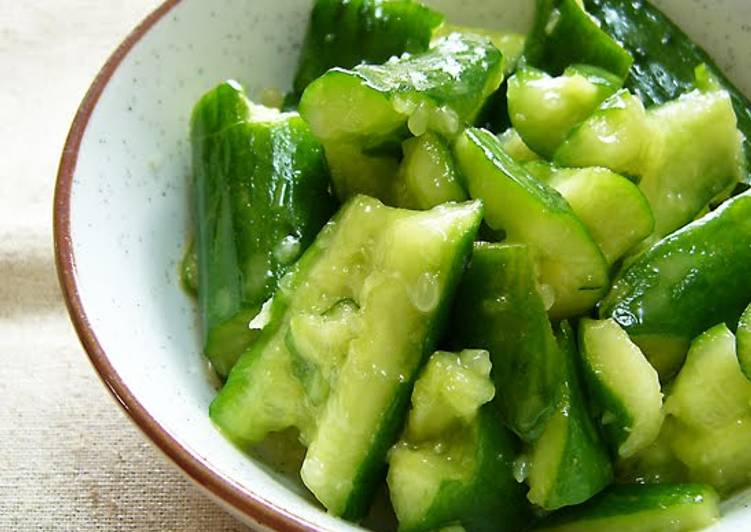 Simple Way to Make Any-night-of-the-week Garlicky Pounded Cucumber Pickles