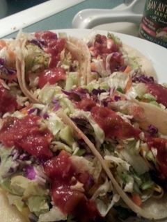 A picture of Soft Chicken Tacos.