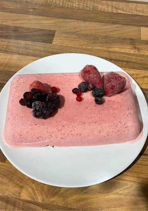 Una foto de Helado de fresas congeladas