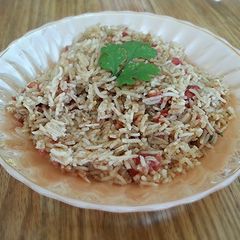 A picture of Leah's Arroz Rojo (Mexican Red Rice).