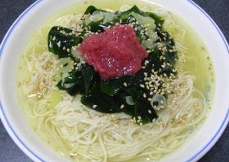 Recipes for Somen Noodles with Wakame Soup