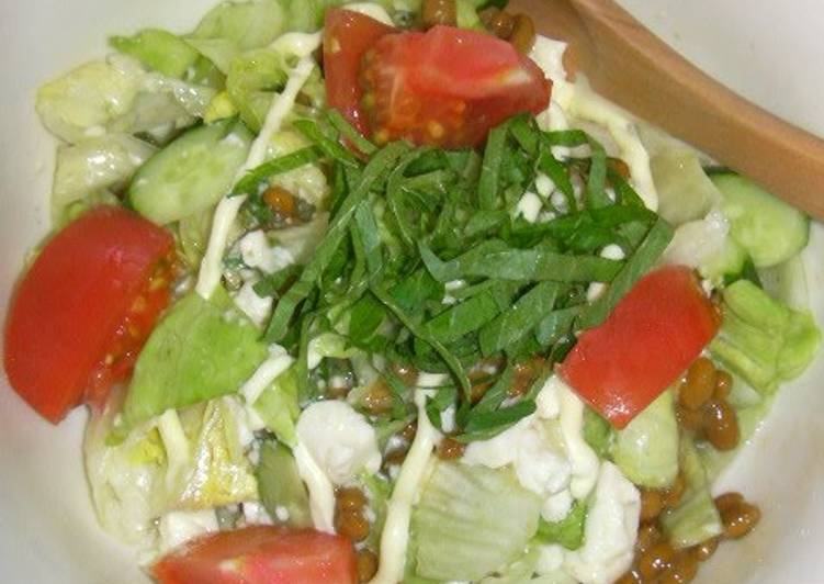 Recipe of Super Quick Homemade For Those on a Diet Super-Delicious Natto &amp; Tofu Salad