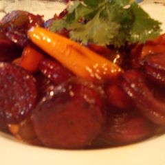 A picture of sunshine's sausage and peppers.