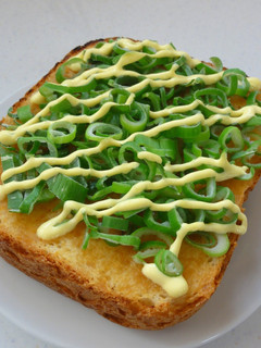 A picture of Miso and Green Onion Mayonnaise Toast.