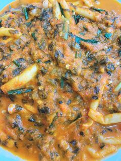 Foto resep Tumis sayur asin jamur mushroom dan kucai pedas Vegan
