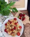 Tortitas rellenas de plátano