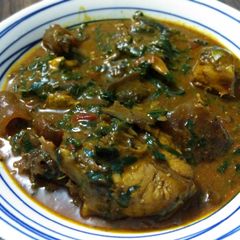 A picture of Rich Ogbono veg soup.
