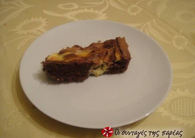 κύρια φωτογραφία συνταγής Brownies με cheesecake